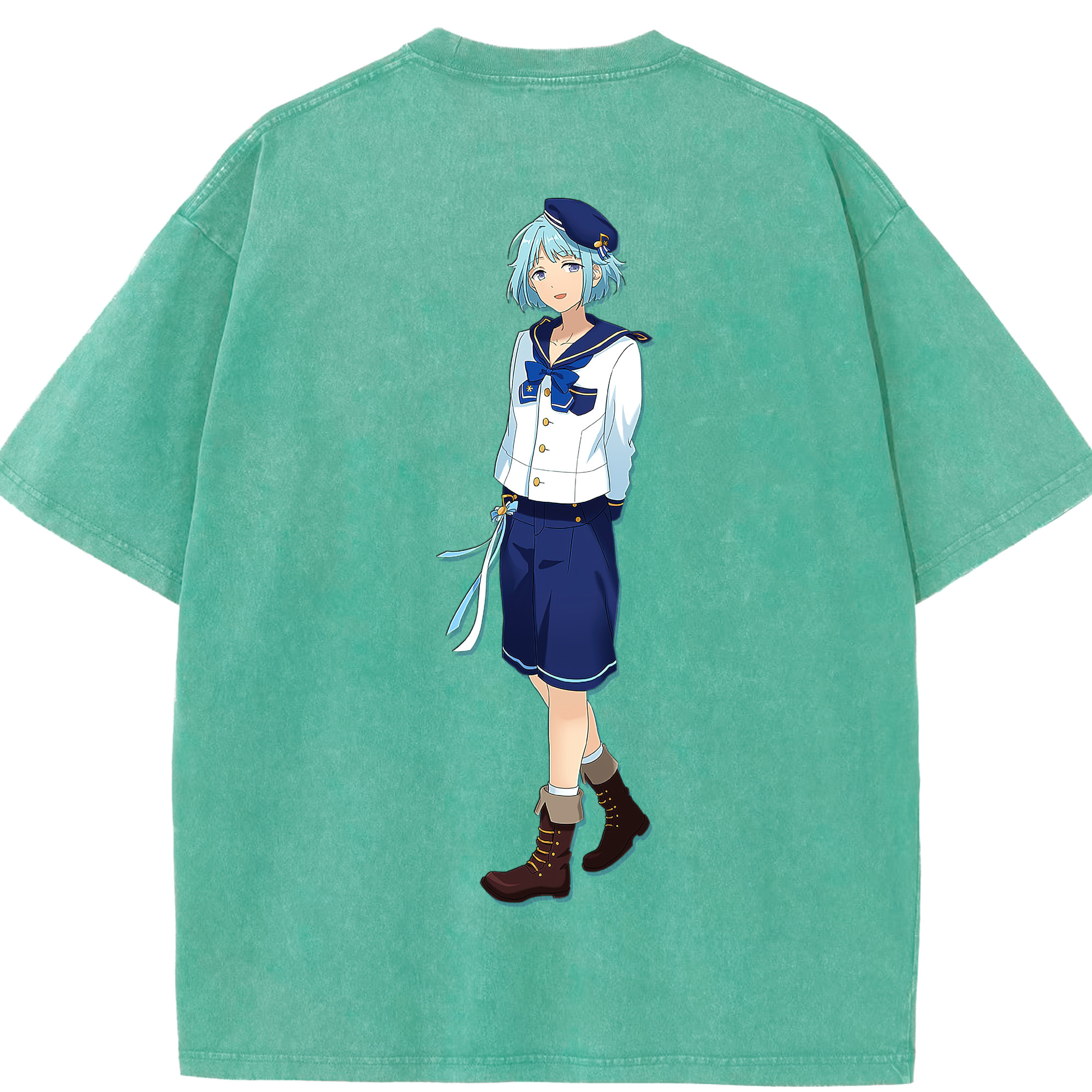 （画像用） あんさんぶるスターズ! Ensemble Stars 綿100% ヴィンテージ風 半袖Tシャツ（背面プリント）